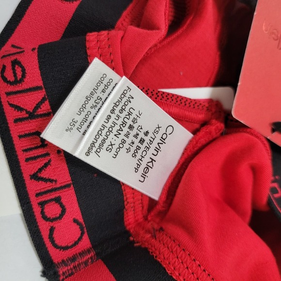 Calvin Klein Modern Cotton Modern Cotton Bralette, Plaid Red NWT $30 XS - Picture 7 of 8